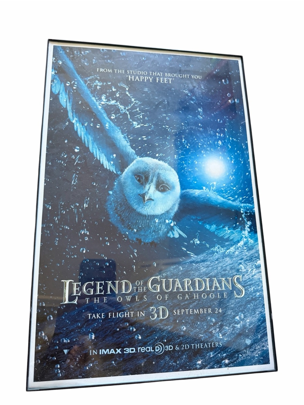 Blue Legend of the Guardians Movie Poster Framed